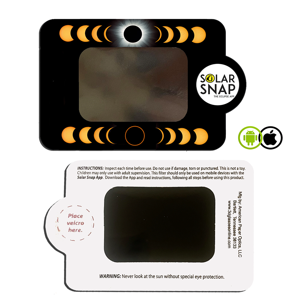 Holiday Eyes Solar Eclipse Glasses for Smart Phone App ISO & CE Certified #123-12-2